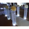 Andra evenemangsfestleveranser 6st 110 cm Crystal Wedding Road Lead Acrylic Centerpiece For Decoration Aisle Pillars Walkway Stand Yujin 230414