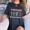 Kadın Tshirt Vintage 1973 Kadın Gömlek 80s Yaz Giysileri Yetiştirer Pamuk Giysileri Moda Günlük Gömlek 1973 Grafik Bayanlar EES 230414