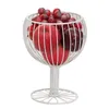 Plates Kitchen Fruit Bowl Like Wine Cup Metal Basket Bowls Geometric Crafts Vase For Home Living Room Storage