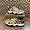 Sprawdź skórzane i zamszowe trampki luksusowe markę Casual Buty Designer Vintage Classic Plaid Sneaker Fashion