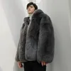 Men's Fur Faux Winter Classic Style Soft Warm Coat Long Sleeve Plus Size Designer Men Streetwear Clothing Fluffy Jacket Z67 231114