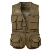 Men's Vests Men's Vest Tactical Webbed Gear Coat Summer Pographer Waistcoat Tool Many Pocket Mesh Work Sleeveless Jacket Male 231114