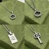 Necklaces High Quality Jewelry Necklace 925 Silver Chain Mens Womens Key Skull Tiger with Letter Designer Fashion Gift
