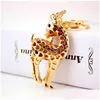 Chaveiros Fl Strass Metal Animal Cabra Ovelha Pingente Chaveiro Chaveiro Gold Tone Acessórios Chave Titular Mulheres Saco Acessório 3 Pcs D Dhhqi