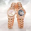 Wristwatches Ladies Watch Fashion Light Luxury Quartz Stainless Steel Crystal Formal Wirstband Relogio