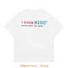 Дизайнерская модная одежда Мужские футболки Футболка Cpfm x i Know Nigo New York Limited Пенопластовый принт с коротким рукавом Летняя хлопковая свободная мужская женская футболка