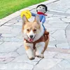 Dog Apparel Funny Cowboy Rider Costume for s Outfit Knight Style with Doll and Hat Pet Halloween Day 230414