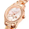 Wristwatches Ladies Watch Fashion Light Luxury Quartz Stainless Steel Crystal Formal Wirstband Relogio