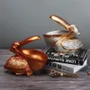 Decorative Objects Figurines Resin Statue Key Candy Container Storage Nordic Animal Figurine Miniature Table Holder Ornament Living Room Home Decorat 231114