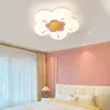 Ceiling Lights Romantic Warm Little Girl Bedroom Lamps Pink Flower Stamens Lamp Children's Room Princess Decor LED