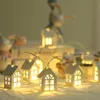 Dekoracje świąteczne 10 LED Tree House Style Fairy Light String Rok ślub