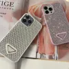 Custodia per cellulare in pelle di design per Iphone 14 13 Pro Max Moda Donna Uomo Custodie per iPhone con strass di lusso resistenti all'acqua