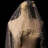Bridal Veils Pearls Wedding Welil One Warowarnia długa katedra z luksusową kryształową panną młodą bez grzebienia Hair Accessoriesdal