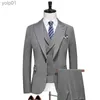 Мужские куртки (куртка + жилет + брюки) Boutique Pure Color Мужской деловой деловой костюм Комплект из трех частей и комплект из двух частей Свадебное платье для жениха S-5XLL231115