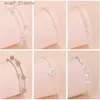 Kedja 925 Sterling Silver Lucky Bead Charm Armband för Women Chain Round Bangles Fashion Luxury Quality Jewel Christmas AccessoriesL231115