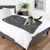 Waterproof Throw Blanket for Dogs & Indoor Cats, Shaggy Plush Calming Faux Fur Dog Blanket,Washable