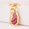 Keychains Coloful Rhinestone Crystal Alloy Cover Golf Bag Keychain Women Handbag Accessories Sports Metal Keyring Jewelry Car Key Holder