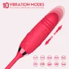 Oggs vibrazione telescopica rosa amore uovo succhiare vaginale vibratore donna stimolazione clitoride g spot giocattoli sessuali per macchina 1124