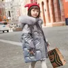 Down Coat Children Glossy Jackets Girls Winter Thicken Warm Outerwear Teens New Cotton Overcoat Kids Fashion Hooded Coats Casual Parkas J231115