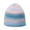 Rainbow Gradient Kolor zimowy kapelusz miękki dla skóry wełniane wełniane czapki z krawatem w wełniane czapki street street street hip-hop czapka na zewnątrz zimne, ciepłe czapki