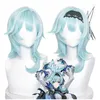Forniture per feste Parrucca cosplay Eula di alta qualità Anime Genshin Impact Parrucche sintetiche resistenti al calore