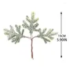 Dekorativa blommor 18st Golden Silvery Artificial Plants Fake Branch With Frost Christmas Tree Wreaths Home Candy Box Accessories Wedding Wedding