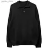 Herrtröjor heta försäljning Autumn Winter New Men's Sticked tröja Business Casual Fashion Solid Color High Quality Slim Pullovers Male Brand L90 Q231115