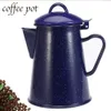 Coffee Pots Pot Enamel Kettle High Quality Hand Tea Water Teapot Vintage Home Decor Brewing over Stove and Fire 230414