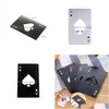 Açıcılar bira şişe açıcı poker oyun kartı ası çubuk aracı soda kapağı hediye mutfak gadgets araçları w0147 Damla teslimat ev ga dh7pz