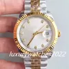 BPF Mens Watch 41 مم ميكانيكية أوتوماتيكية 2813 حركة الفولاذ المقاوم للصدأ حزام اثنين نغمة الياقوت الزجاج قابل للطي 126334 BP مصنع ساعة المعصم