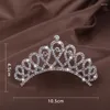 Hair Clips Kids Girls Princess Crown Comb Party Bridal Tiara Diadem Crystal Floral Wedding Accessories Children Head Jewelry Gift