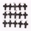 Charms Natuursteen Black Lava Cross Star Charms Aromatherapie Essentiële Olie Per Diffuser Hanger Voor Diy Ketting Drop Deli Dhgarden Dh7Qw