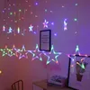 Strings 2.5M 220V LED Kerstster Garland Gordijn Licht Outdoor String Fairy Lamp voor Xmas Tree Holiday Wedding Year Decorled