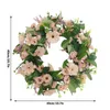 Decorative Flowers Home Garland Decor Wall Window Front Wreath Door Party Wedding 3 Wreaths Set Advent Metal