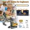 Dönüşüm Oyuncaklar Robotlar Uzaktan Kumanda Exkavatör Buldozer RC Araç Toys Damp Kamyonu Elektrik Mühendisliği 24G Yüksek Teknoloji Araç Modeli Erkek Hediyeleri 231114