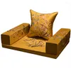 Подушка DunxDeco Cover Decorative Case Modern Chineving Trantagne Bamboo Flower Orchid Orchid Luxury Emelcodery Coussin