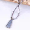 Pendant Necklaces KELITCH Grey Color Natural Turquoise Agate Beads Necklace 925 Silver Buddha Somdej Amulet