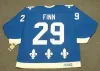 CUSTOM Quebec''northerners''Custom stitched 29 DAN BOUCHARD 52 ADAM FOOTE CCM Vintage Away Hockey Jersey