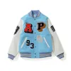 chaqueta universitaria chaquetas de diseñador rompevientos vintage suelto largo béisbol hip hop harajuku carta bordado streetwear abrigos unisex J31J J31J