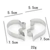 Baking Moulds 2pcs/set Love Puzzle Cookie Cutter 3D Stainless Steel Heart Shape Wedding Cake Decorating Tools DIY Pastry Biscuit Molds