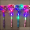 Diğer Festival Parti Malzemeleri Eğlenceli Yanıp Sopa Love Heart Peri Lighting Magic Wand Konseri Tezahürat Persler Cadılar Bayramı F478 Drop Dh71H