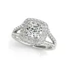 Anéis de casamento alianças de casamento 925 prata 1 quilate d cor diamante anel define anéis de noivado de casamento para mulheres jóias 231114