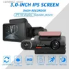 DVR de voiture 1080P WIFI Dash Cam avant et arrière et intérieur 3 caméras avec GPS double lentille voiture DVR nuit DashCam caméra de véhicule Auto Q231115