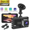 CAR DVRS Full HD 1080p Dash Cam Video Recorder Kör för fram- och bakre bilinspelning Natt Wide Angle Dashcam Video Registrar Car DVR Q231115