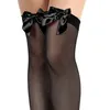 Women Socks Black Silk Stockings Shengrenmei Thigh High Hosiery Cute Transparent Sexy Over Knee Purely Lovely Bow Cosplay