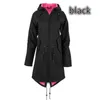 Jagdjacken Frauen Lange Regenjacke Outdoor Hoodie Wasserdicht Undurchlässig Winddicht Mantel Mantel Hoody Plus Größe 5XL