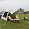 Tendas e abrigos Carro Traseiro Tenda Extensão Impermeável Trair Tenda Camping Shelter Canopy Carro Tronco Tenda para Tour Ao Ar Livre Churrasco Piquenique Q231117