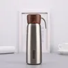 Tumblers à grains de bois 304 doublure en acier inoxydable bouilloire à vide portable couvercle en bois tasse maison extérieure thermos bouteilles d'eau potable Q737