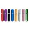 Portable 5 ml Aluminum Nasal Inhaler refillable Diffusers Bottles For Aromatherapy Essential Oils With High Quality Cotton Wicks
