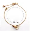 Tennis Luxury Fashion Brand hand rope bracelets bangle small double ring Titanium steel women love couple bracelet